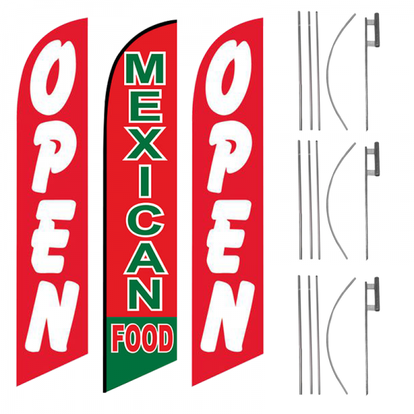 open-mexican-food-open-feather-flag-package-ffn-5541-ffn-5004-ffn-5541