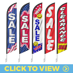 Sale feather flags – stock designs for retail and business advertising