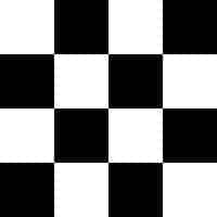 Solid Black and White Checkers 3x5 Flag