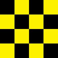 Solid Black and Yellow Checkers 3x5 Flag