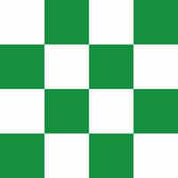 Solid Green and White Checkers 3x5 Flag