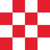 Solid Red and White Checkers 3x5 Flag