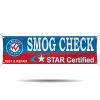 STAR Certified Smog Check Test and Repair Vinyl Banner