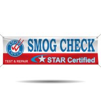 STAR Certified Smog Check Test and Repair Vinyl Banner