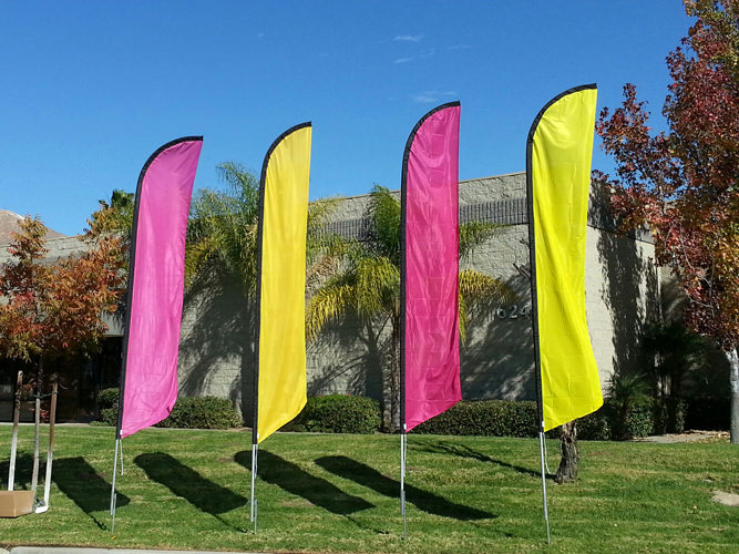 SOLID COLOR 1015M MAGENTA 15' SWOOPER #3 FEATHER FLAGS KIT 4 four 