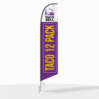 Taco Bell 12 Pack Feather Flag with Ground Spike