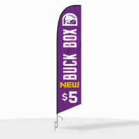 Taco Bell 5 Buck Box Flag with Ground Spike