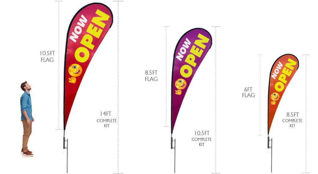 Teardrop Banner Flags for Advertising | featherflagnation.com