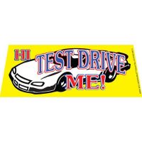 Test Drive Me! windshield banner