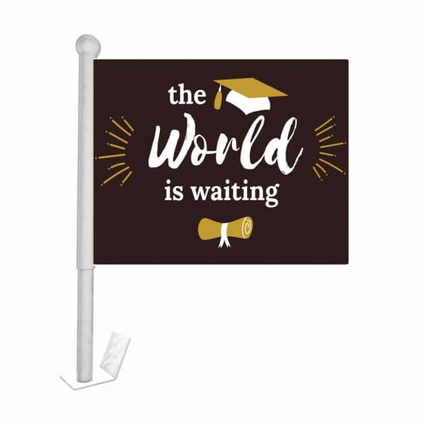 the-world-is-waiting-car-flag-graduation
