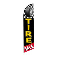 Tire Sale Feather Flag (Black)