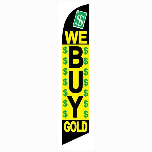 We Buy Gold feather flag