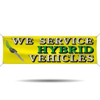 We Service Hybrid Vehicles Vinyl Banner