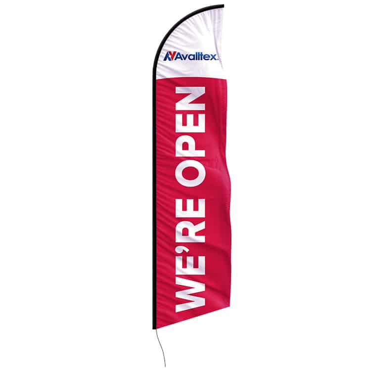 FLAG ONLY Faxes and Copies 12ft Feather Banner Swooper Flag 