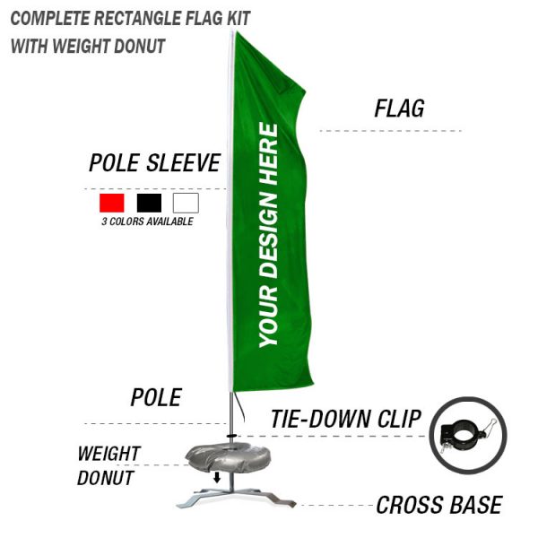 wind waiver feather banner swooper custom flag kit with cross stand base